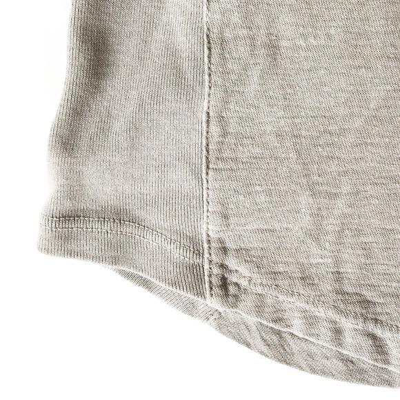 JAMES PERSE Gray 3/4 Sleeve Contrast Panel Shirt - Picture 8 of 12